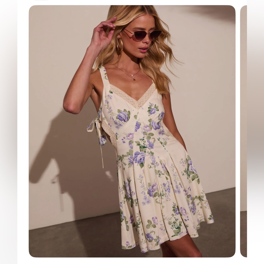 Crissa Floral Cutout Mini Dress